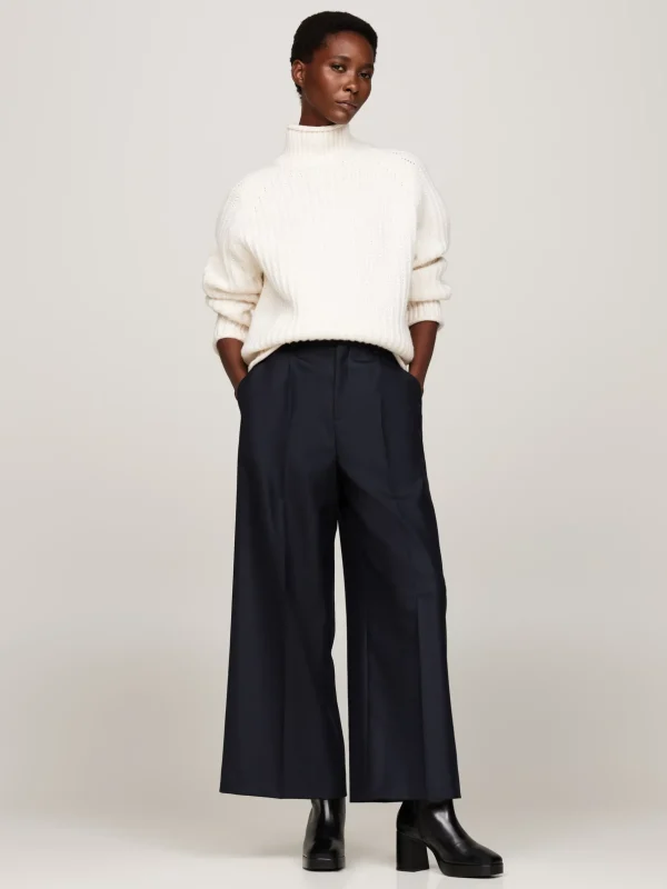 Tommy Hilfiger Absatz-Stiefelette aus Leder mit TH-Monogramm BLACK Online