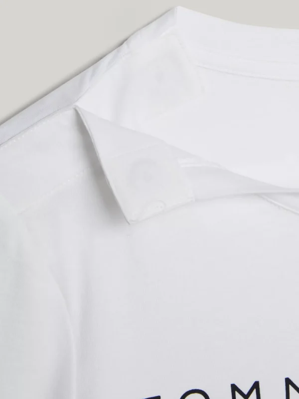 Tommy Hilfiger Adaptive Logo-T-Shirt mit Rundhalsausschnitt TH OPTIC WHITE New