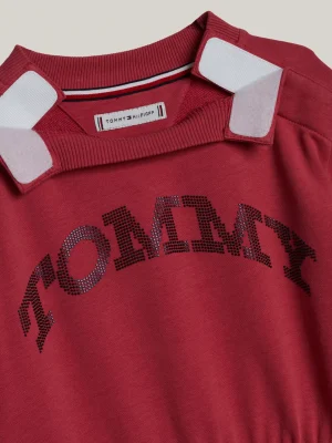 Tommy Hilfiger Adaptive Pulloverkleid mit Metallic-Logo HERITAGE PINK Best Sale