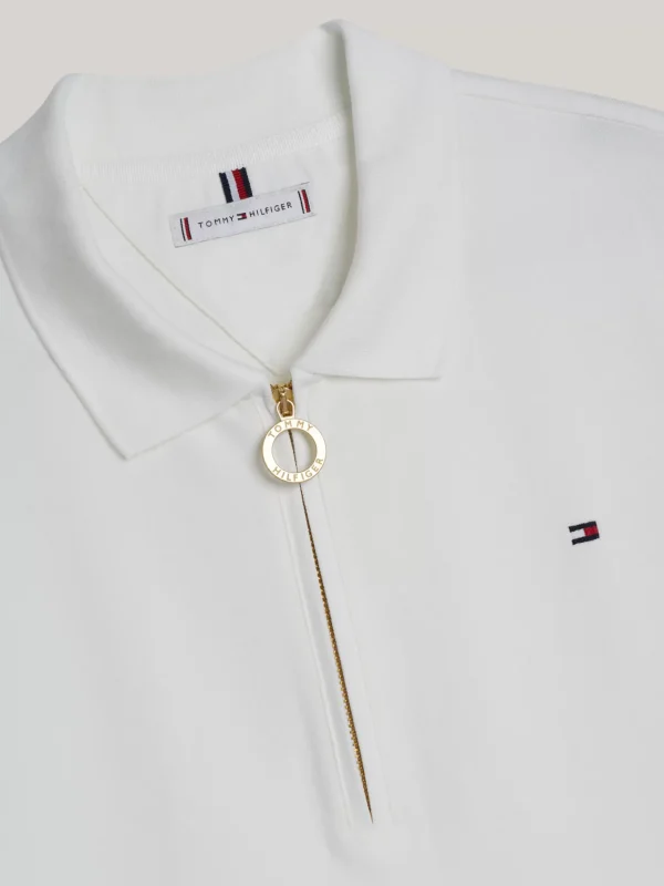 Tommy Hilfiger Adaptive Regular Fit Poloshirt mit Stickerei ECRU Best