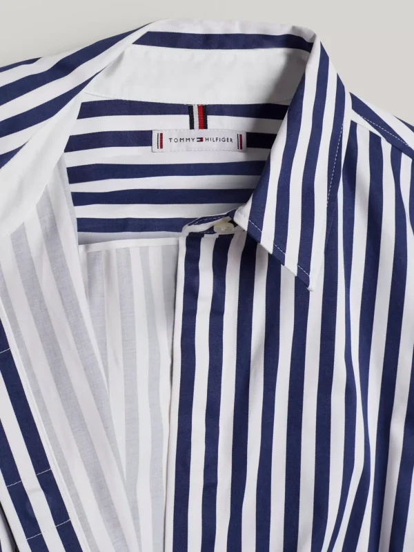 Tommy Hilfiger Adaptive Skinny Fit Mini-Hemdkleid mit Streifen BANKER STP ANCIENT/ DESERT SKY Outlet