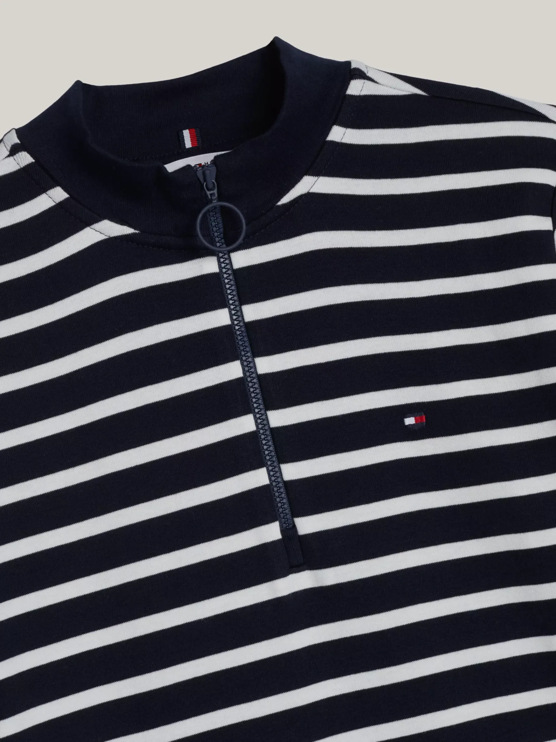 Tommy Hilfiger Adaptive Slim Fit Etuikleid mit Mock-Rollkragen BRETON DESERT SKY/ECRU Hot