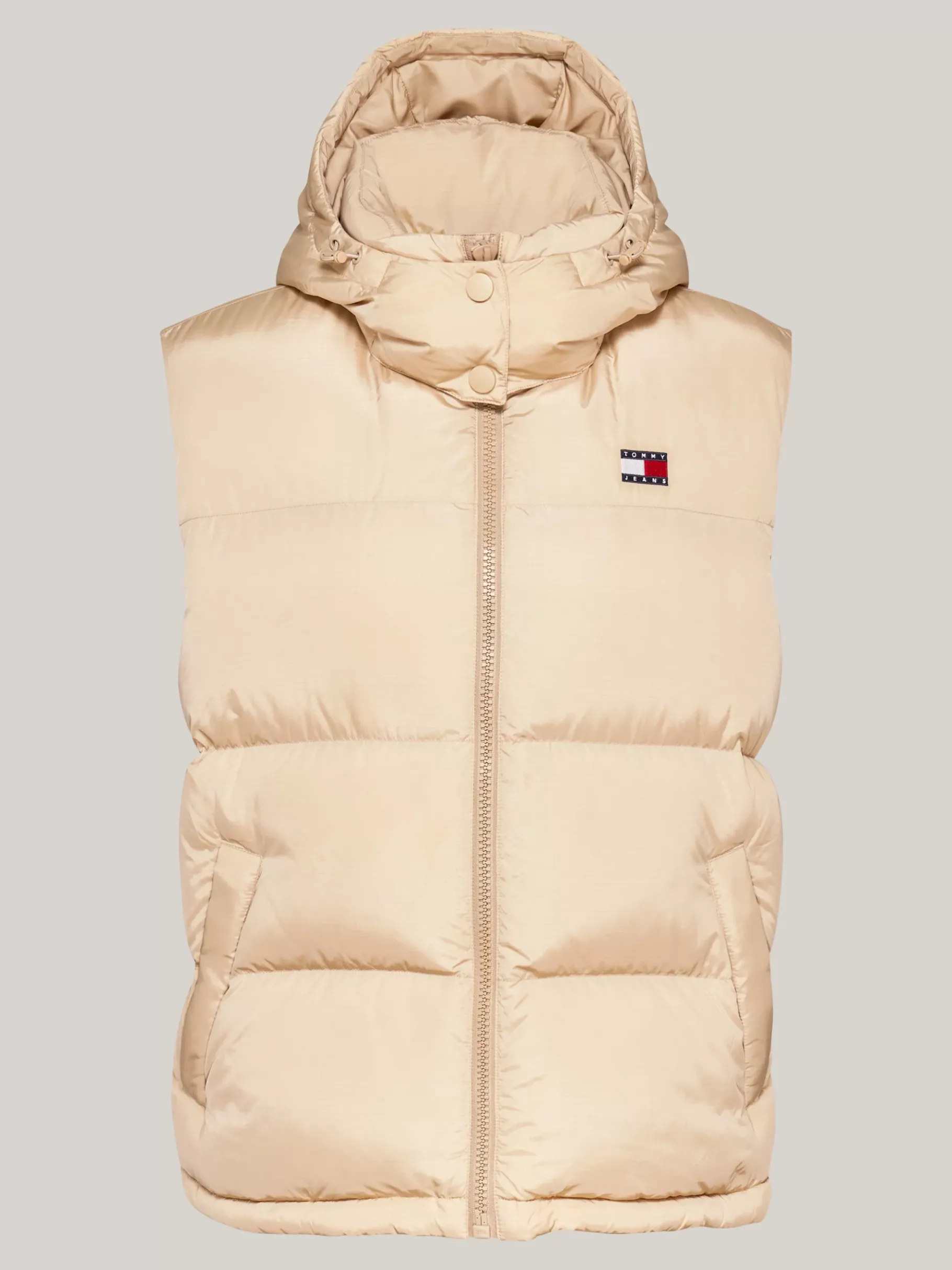 Tommy Hilfiger Alaska Puffer-Daunenweste mit Kapuze GENTLE GOLD Outlet