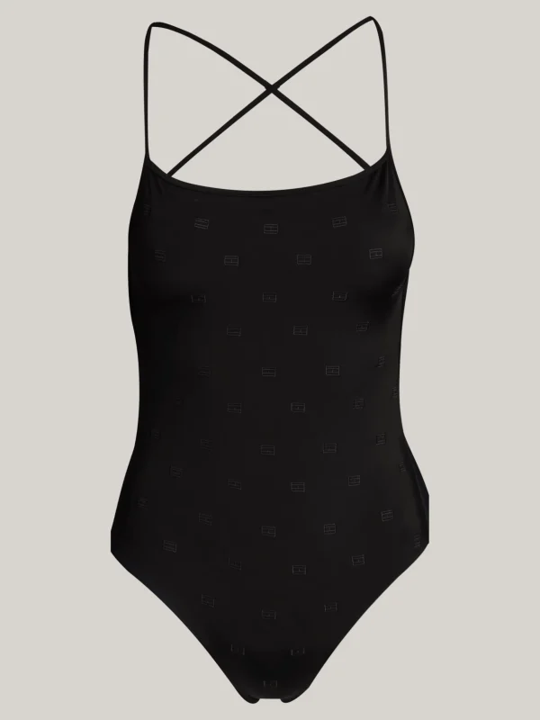 Tommy Hilfiger Badeanzug mit quadratischem Ausschnitt BLACK Sale