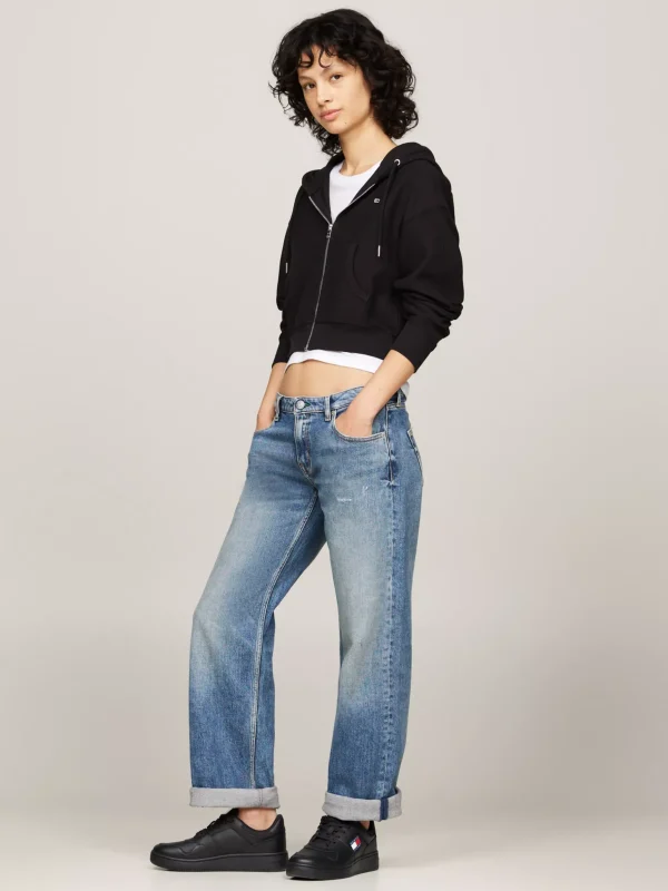 Tommy Hilfiger Basketball-Sneaker aus Leder im Retro-Stil TRIPLE BLACK Flash Sale