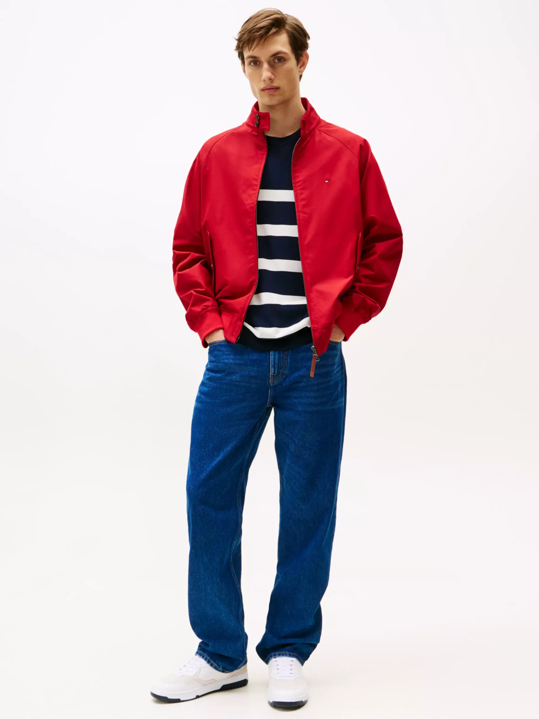 Tommy Hilfiger Basketball-Sneaker aus Leder mit Strukturmix WHITE Best Sale