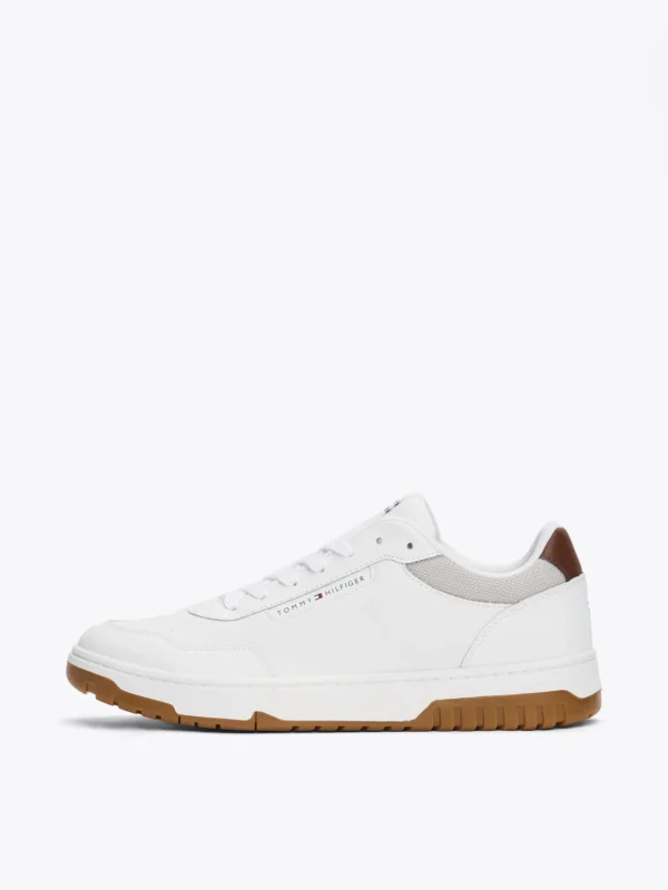 Tommy Hilfiger Basketball-Sneaker mit Struktur-Mix WHITE/GREY WHISPER Clearance