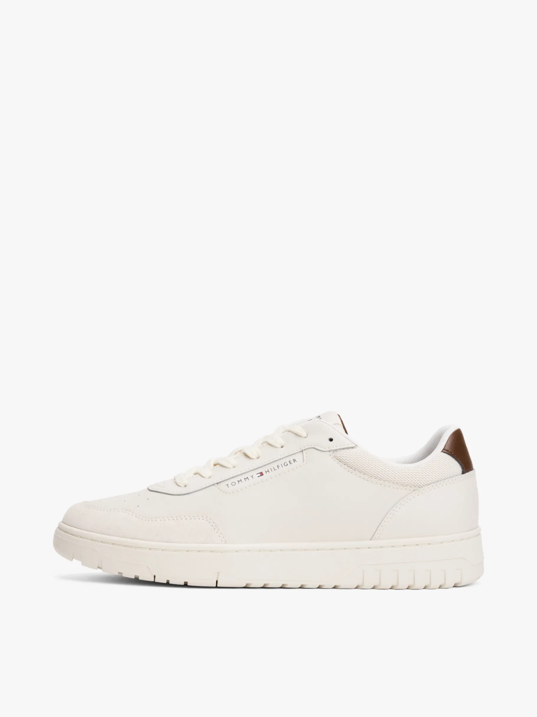 Tommy Hilfiger Basketball-Sneaker mit verschiedenen Strukturen ALABASTER Sale