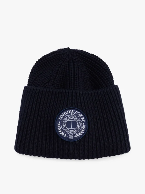 Tommy Hilfiger Beanie mit Logo-Patch YALE NAVY Cheap