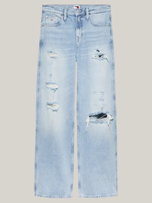 Tommy Hilfiger Betsy Jeans mit weitem Bein und Used Look DENIM LIGHT Hot