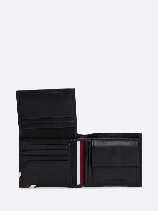 Tommy Hilfiger Bifold-Brieftasche aus Leder BLACK Best Sale