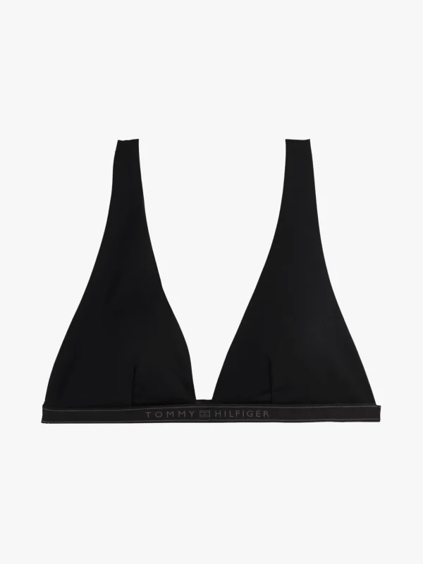 Tommy Hilfiger Bikinioberteil mit tiefem Dekolleté und Logo BLACK Outlet