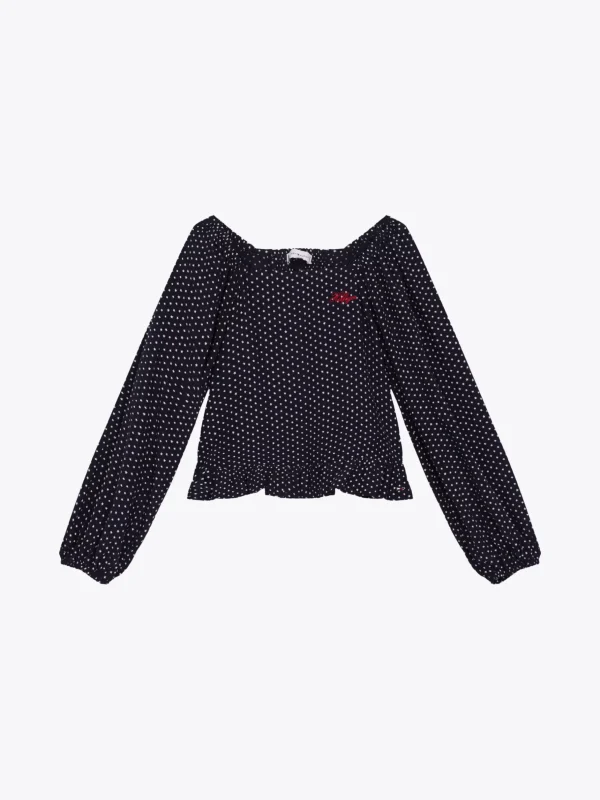 Tommy Hilfiger Bluse mit Raffung hinten und Stern-Print DARK NIGHT NAVY Discount