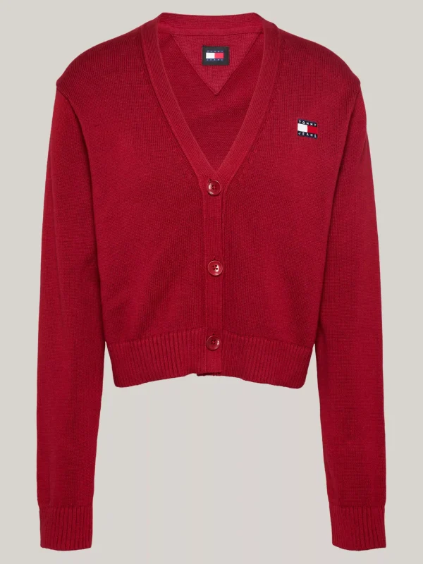 Tommy Hilfiger Boxy Fit Cardigan mit Badge REGATTA RED Shop