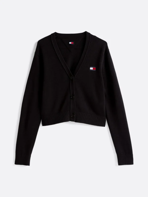 Tommy Hilfiger Boxy Fit Cardigan mit Badge BLACK Cheap