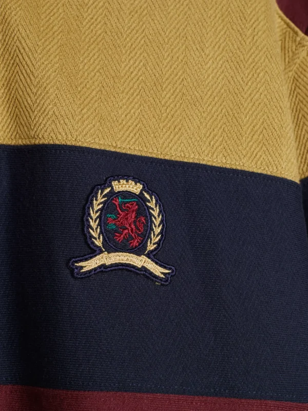 Tommy Hilfiger Boxy Fit Rugby-Shirt mit aufgesticktem Wappen MULTI Cheap