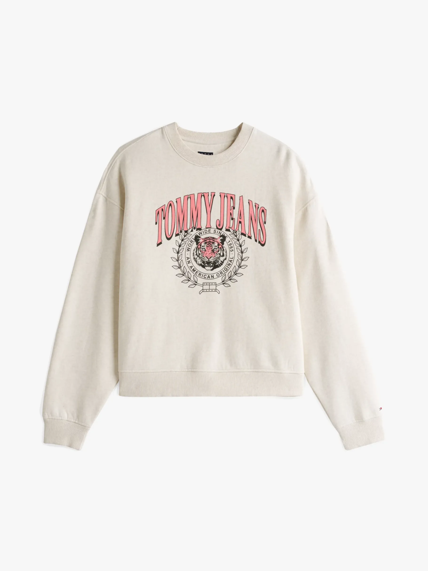 Tommy Hilfiger Boxy Fit Sweatshirt mit Logo OAT MARL HTR Fashion