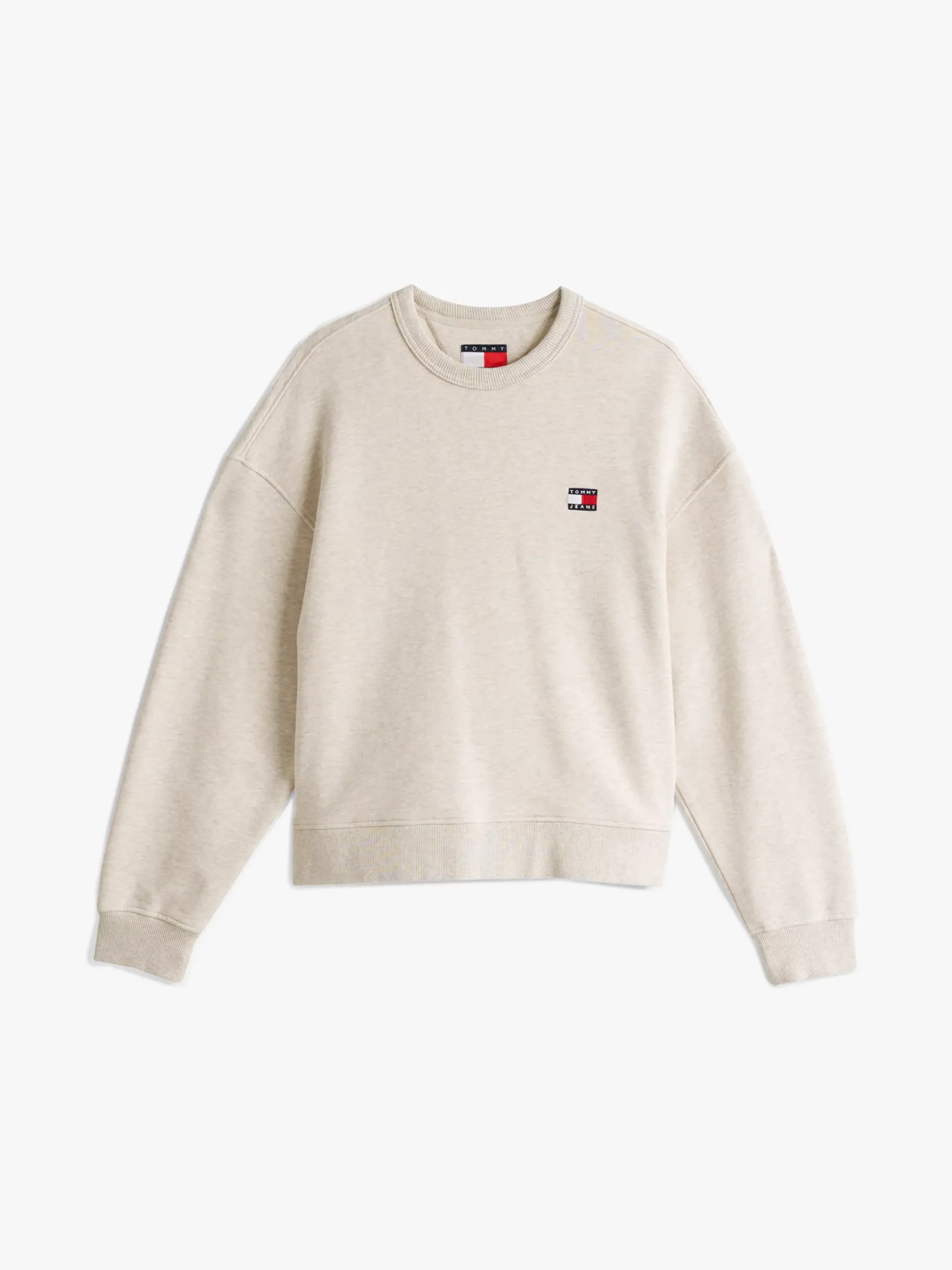 Tommy Hilfiger Boxy Fit Sweatshirt mit Tommy-Badge OAT MARL HTR Fashion