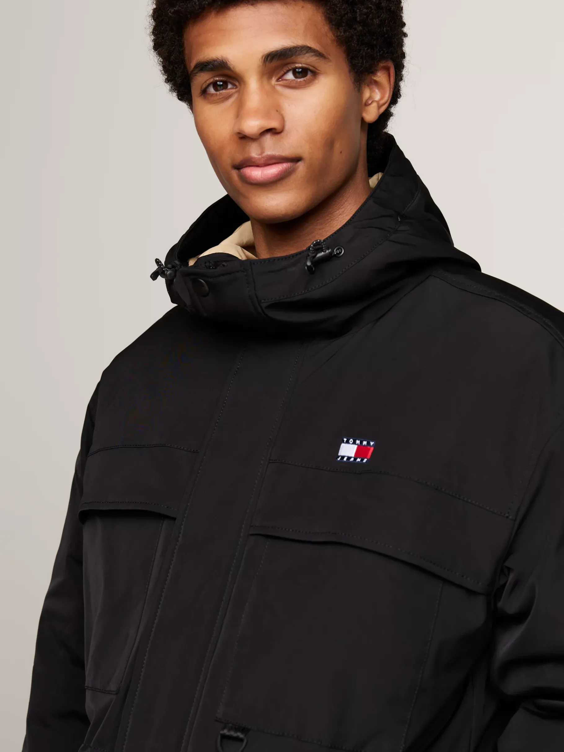 Tommy Hilfiger Canvas-Parka mit Daunen BLACK Flash Sale