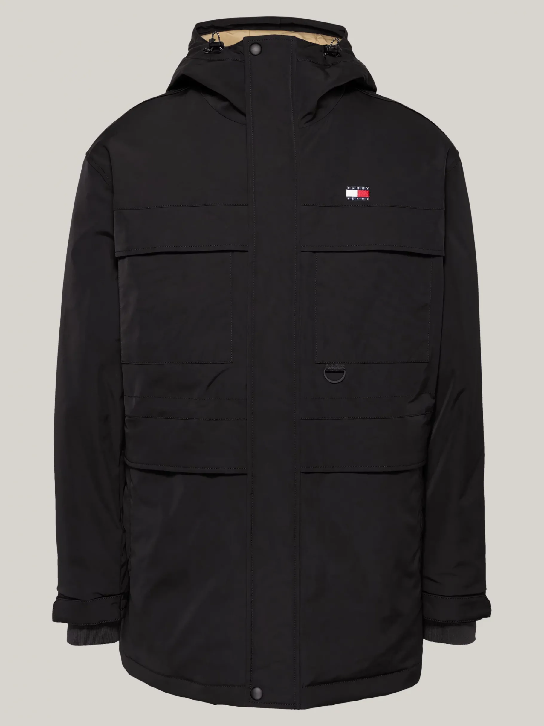 Tommy Hilfiger Canvas-Parka mit Daunen BLACK Flash Sale
