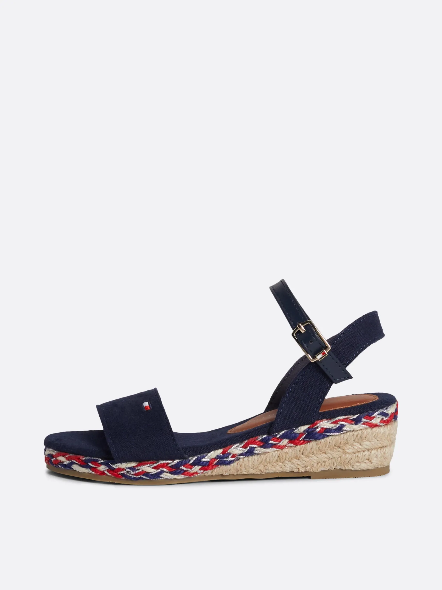 Tommy Hilfiger Canvas-Sandale mit Tommy-Seil am Keilabsatz BLUE Fashion