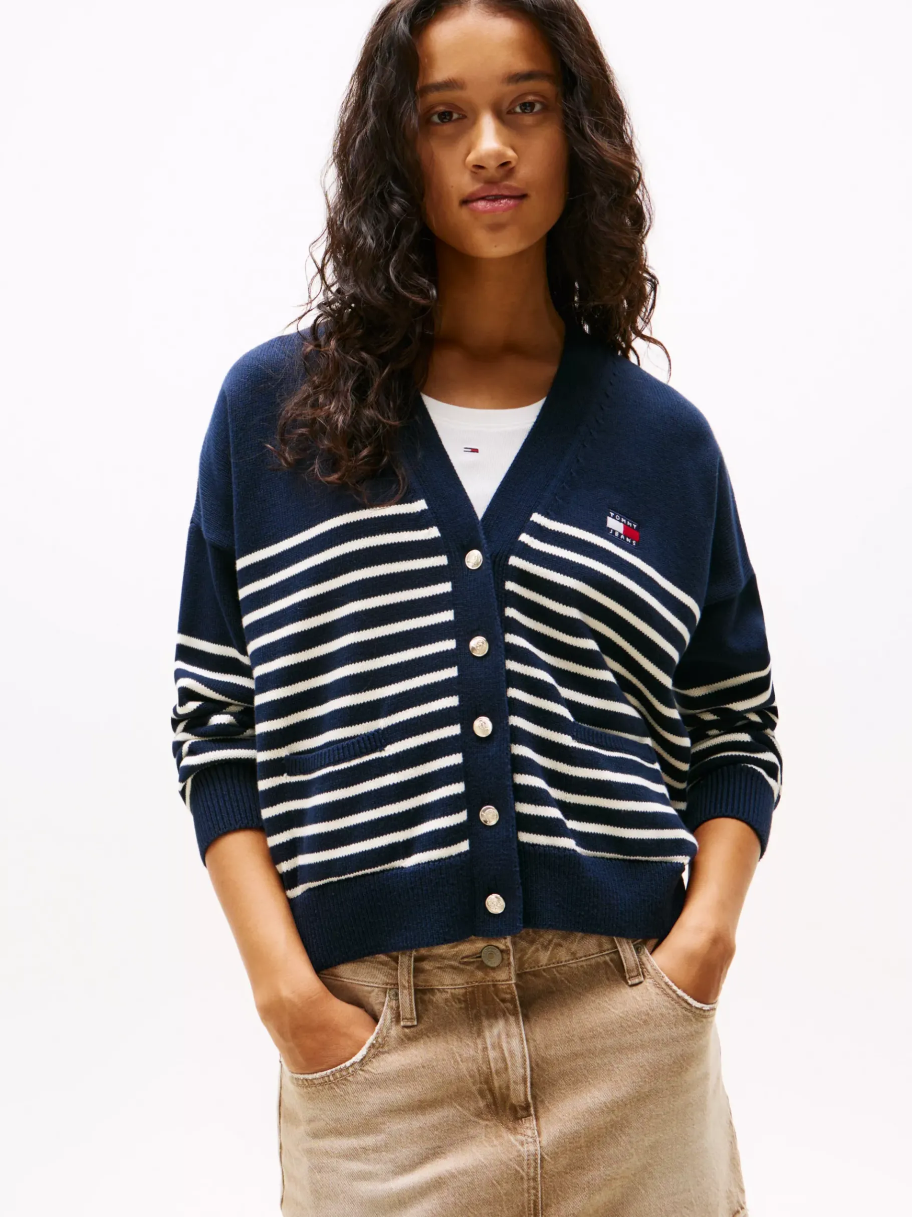 Tommy Hilfiger Cardigan mit Tommy-Badge DARK NIGHT NAVY Clearance