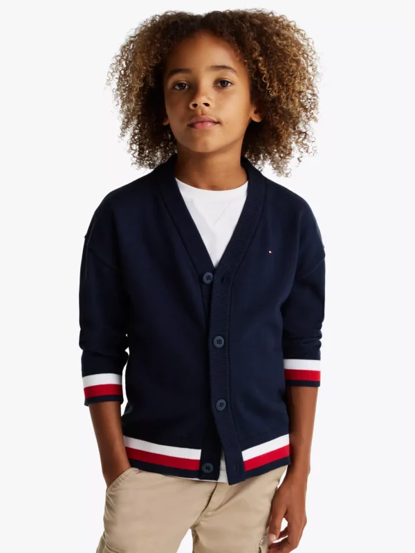 Tommy Hilfiger Cardigan mit Tommy-Tape DARK NIGHT NAVY Cheap