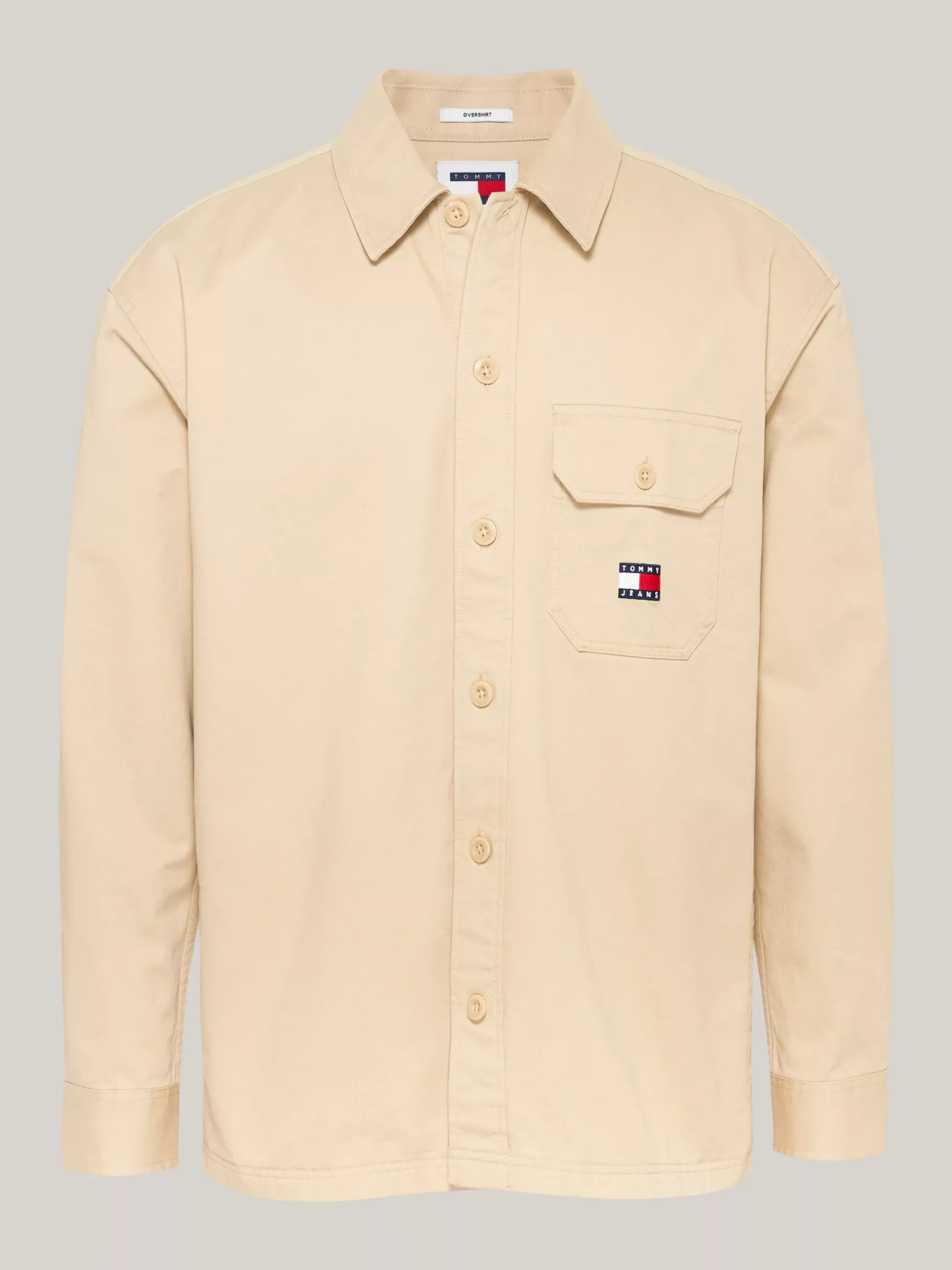 Tommy Hilfiger Casual Fit Overshirt mit geknöpfter Tasche GENTLE GOLD Online