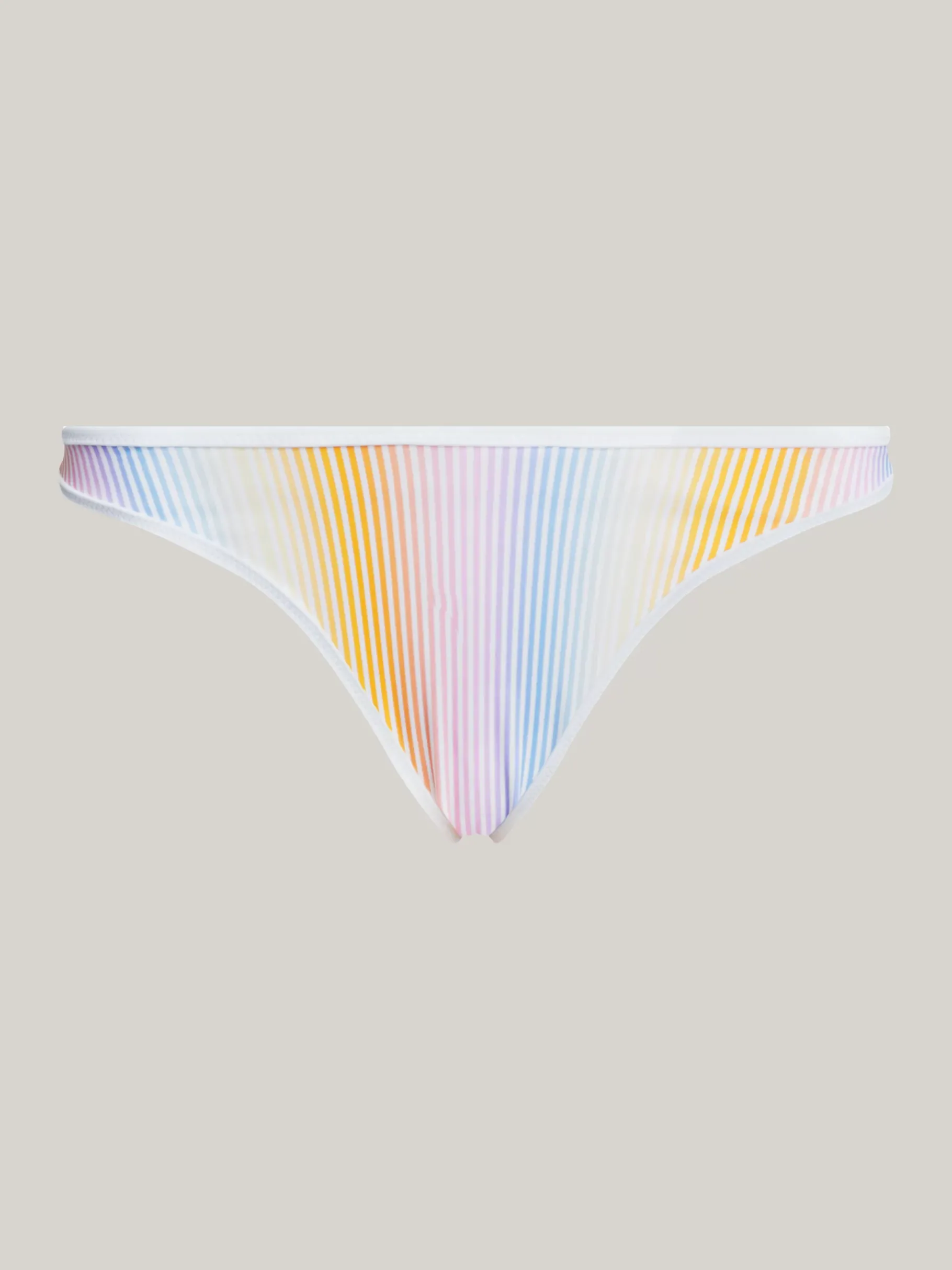 Tommy Hilfiger Cheeky Fit Bikinihose mit hohem Bein und Print TH OMBRE STRIPE Store