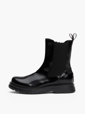 Tommy Hilfiger Chelsea-Boot mit Lack-Finish BLACK Hot