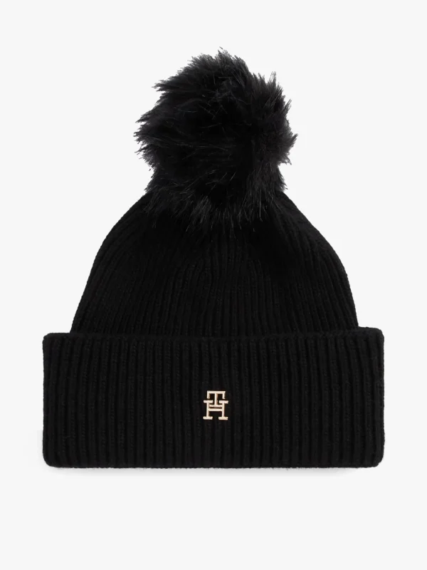Tommy Hilfiger Chic Bommel-Beanie BLACK Best