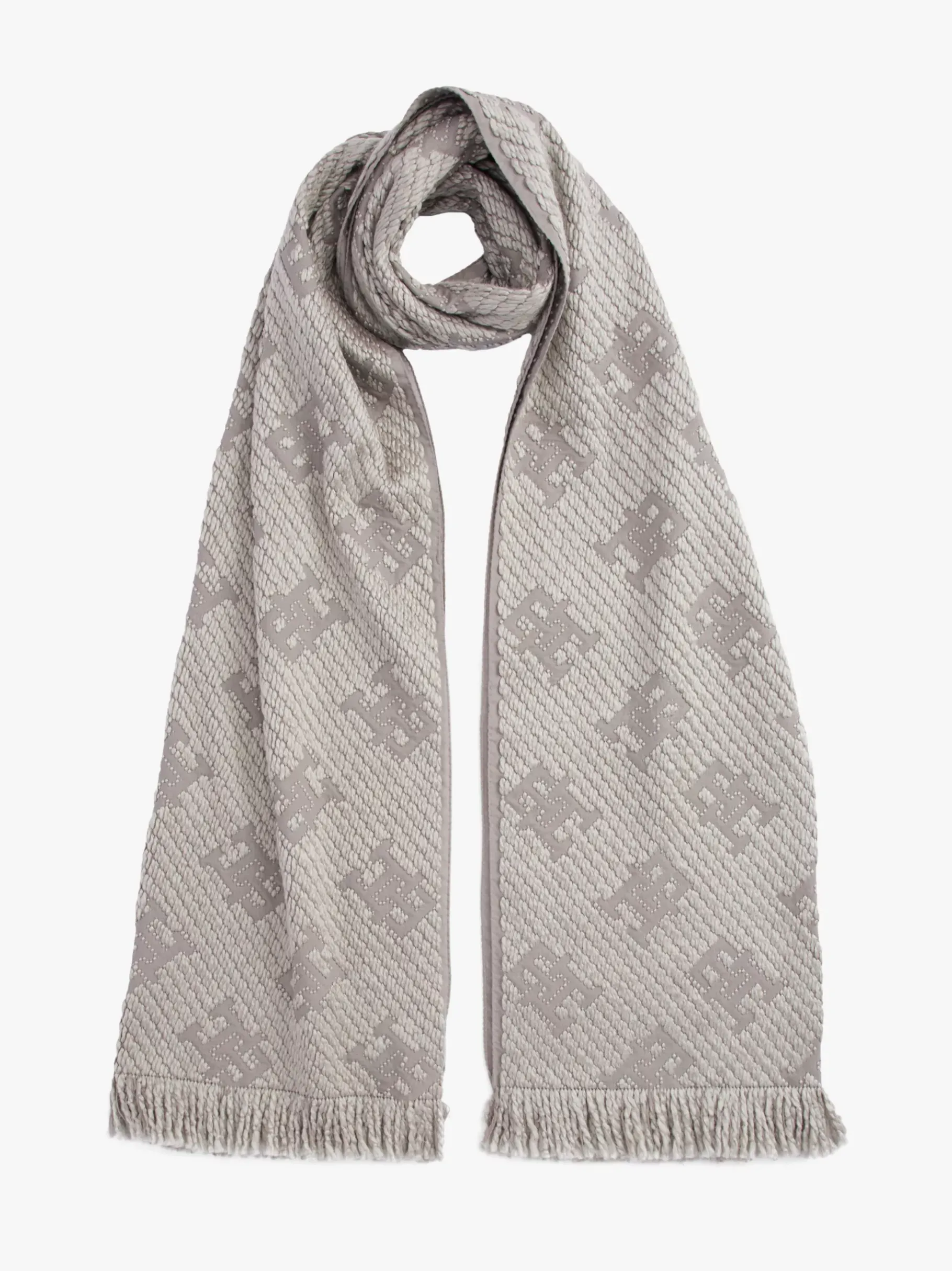 Tommy Hilfiger Chic Schal aus Wollmix UNIVERSAL GREY Hot