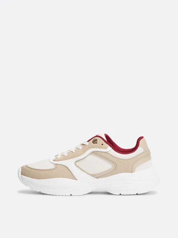 Tommy Hilfiger Chunky Runner-Sneaker mit Struktur-Einsätzen BEIGE Online