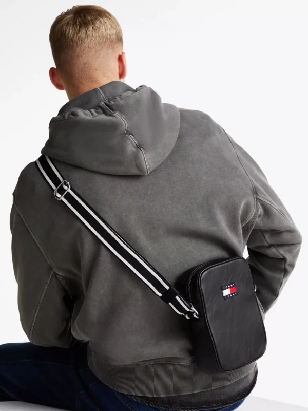 Tommy Hilfiger City Reportertasche mit Kontrast-Streifen BLACK Outlet