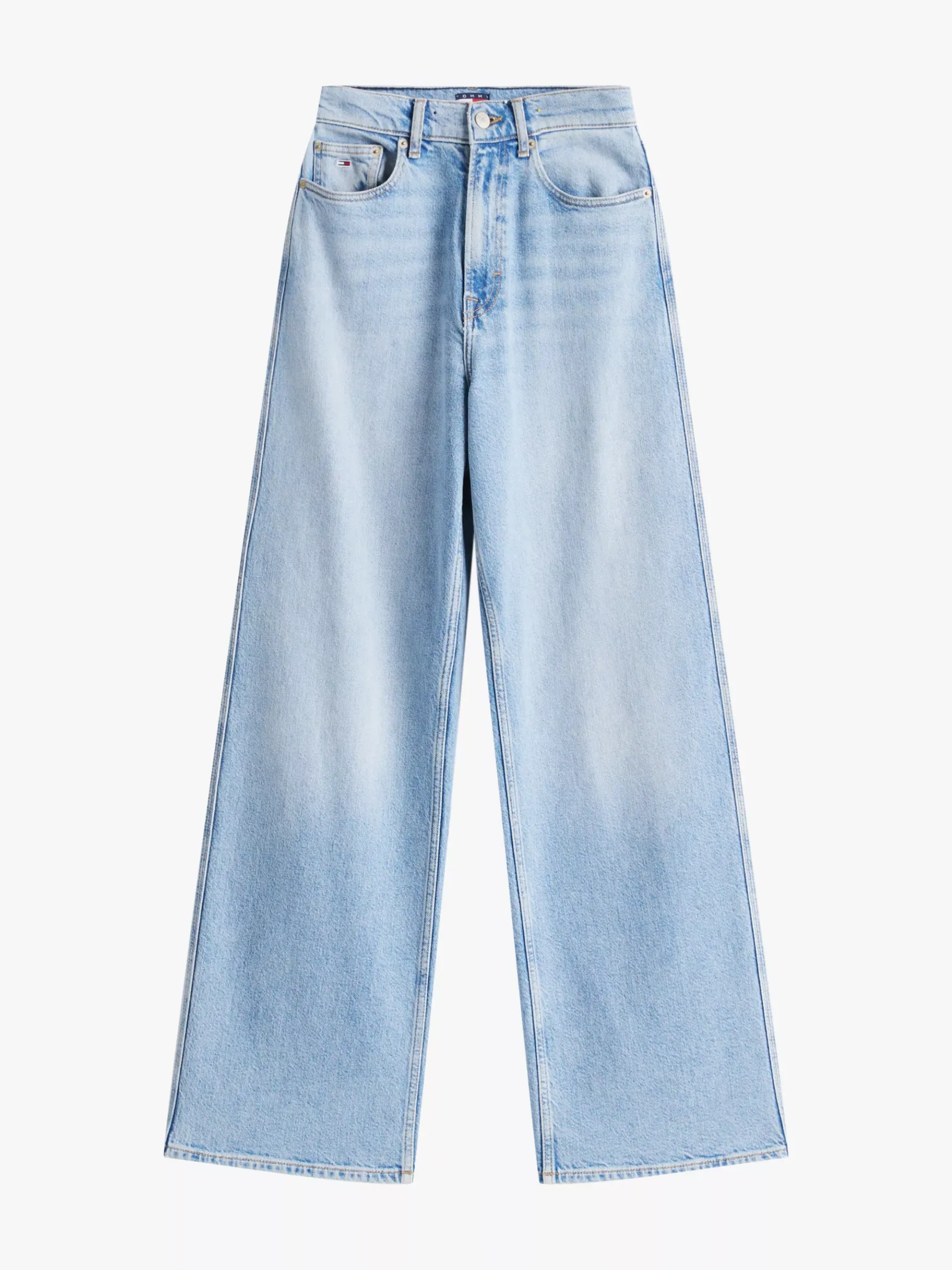 Tommy Hilfiger Claire Jeans mit weitem Bein und hohem Bund DENIM LIGHT Sale