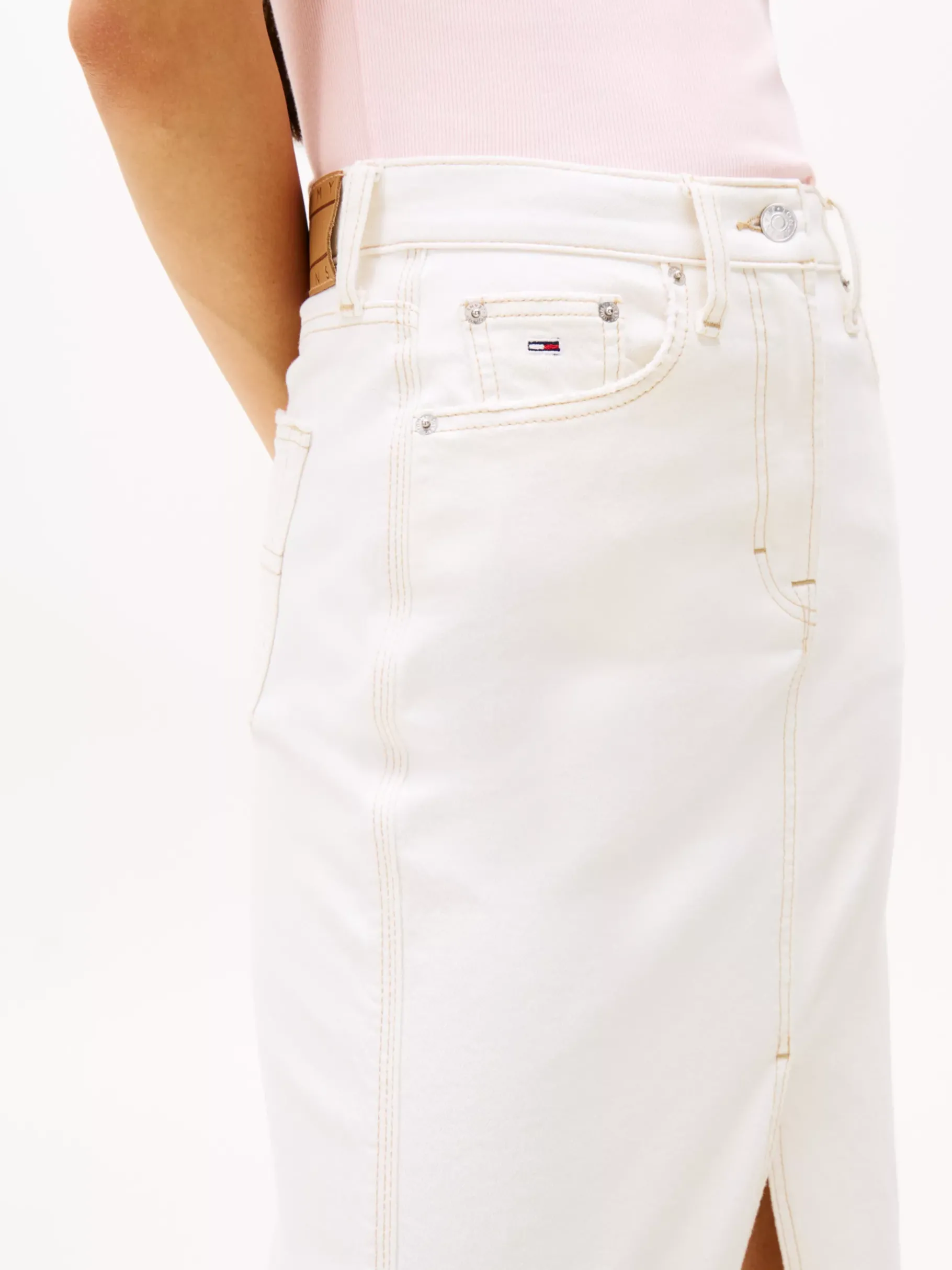 Tommy Hilfiger Claire Maxi-Jeansrock DENIM WHITE Flash Sale