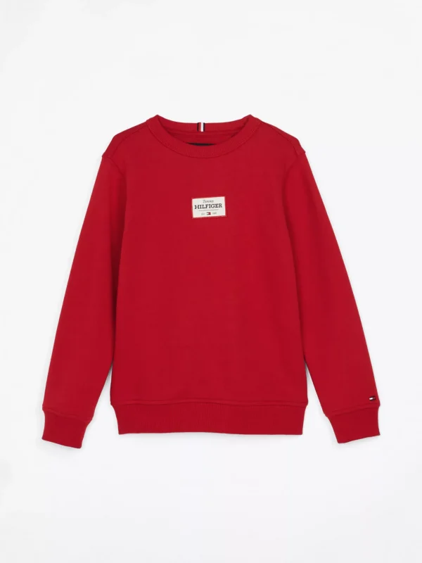 Tommy Hilfiger 1985 Collection Sweatshirt mit Patch MEDIUM RED Store