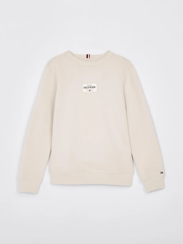 Tommy Hilfiger 1985 Collection Sweatshirt mit Patch CLASSIC BEIGE Cheap