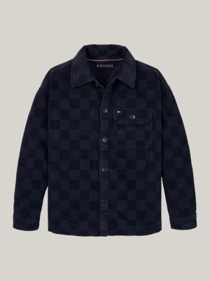 Tommy Hilfiger Cord-Hemd mit Schachbrettmuster DESERT SKY Hot