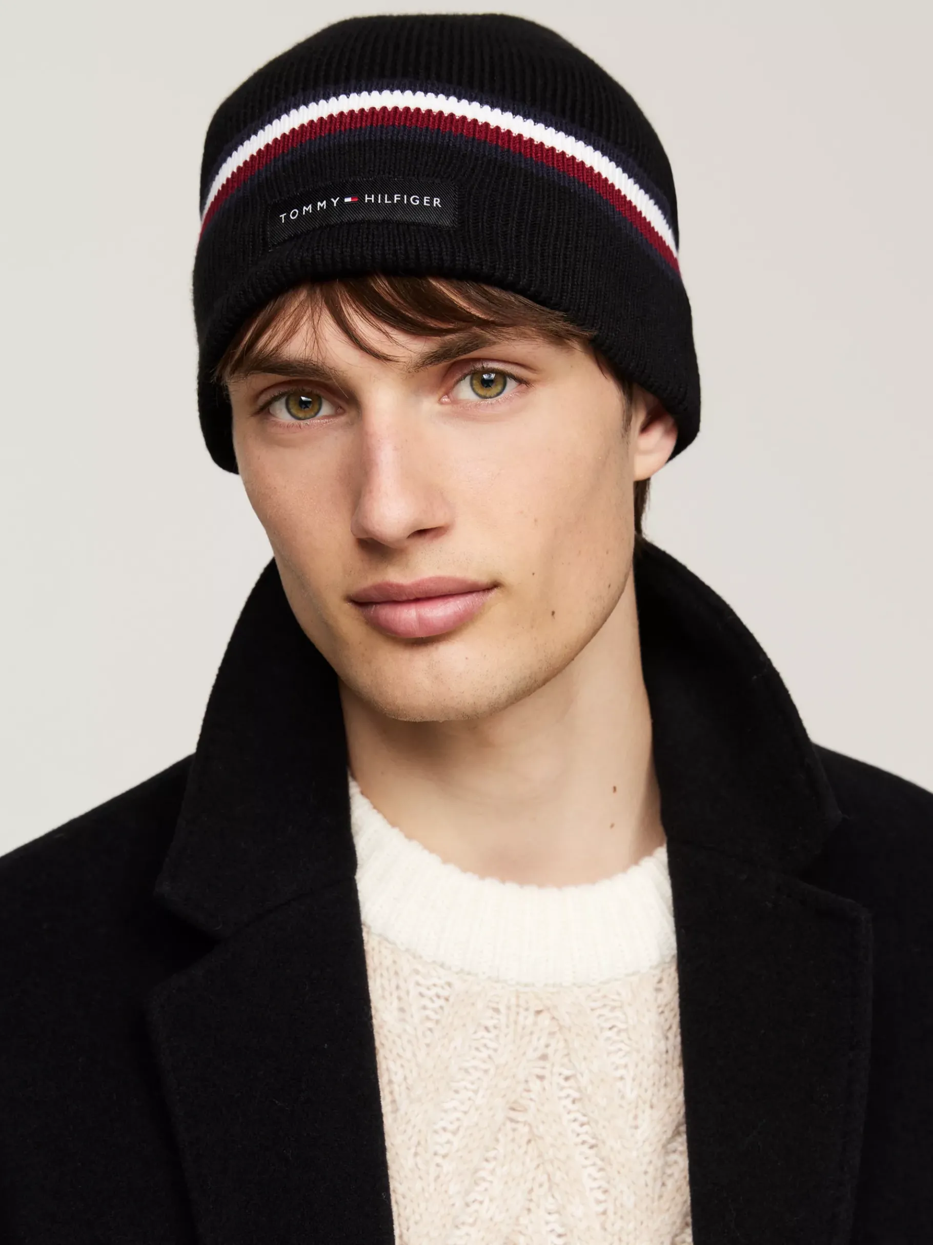 Tommy Hilfiger Corporate Beanie mit Tommy-Tape BLACK Cheap