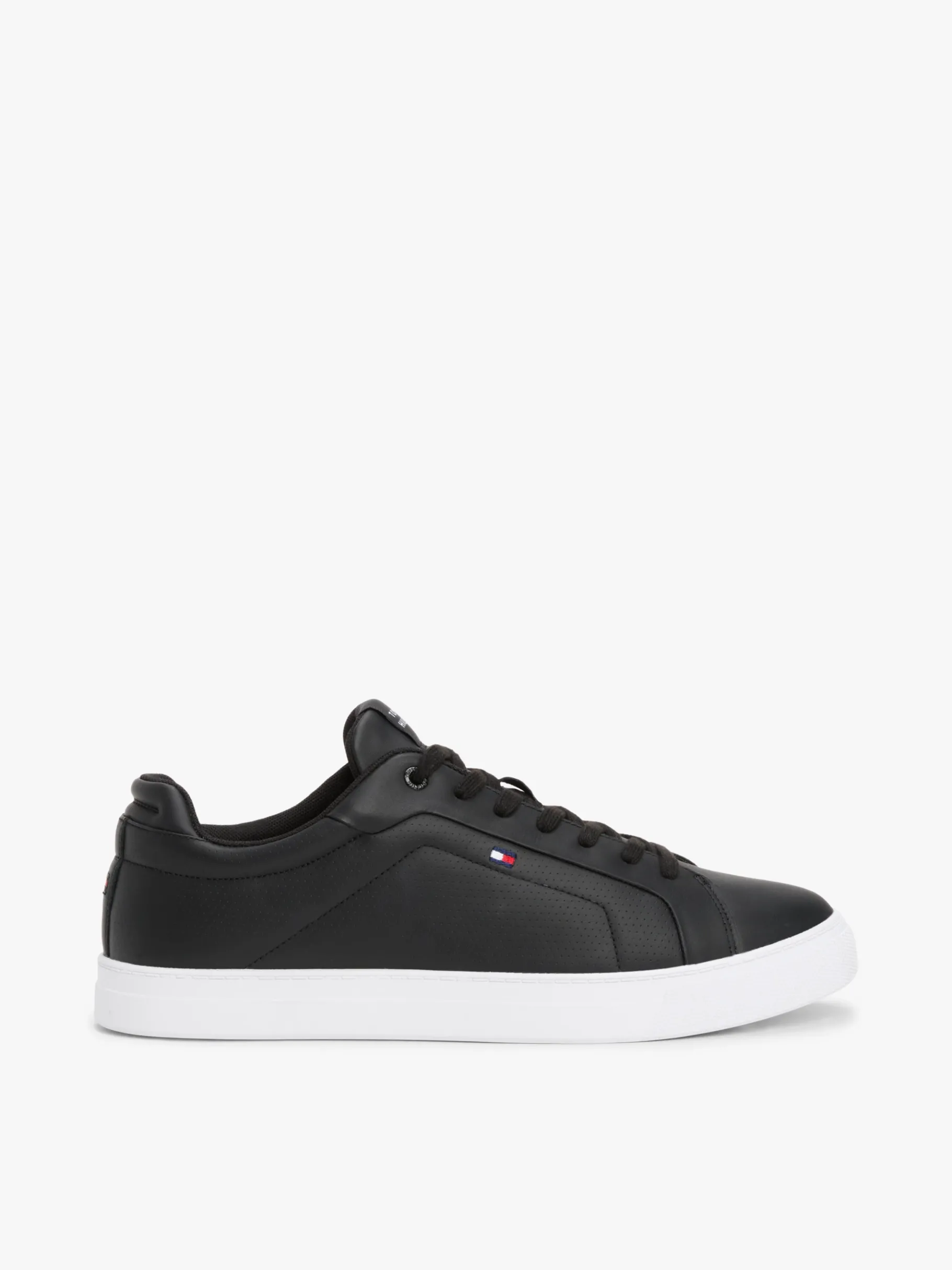 Tommy Hilfiger Court-Sneaker aus Leder BLACK New