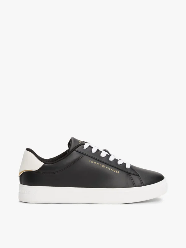 Tommy Hilfiger Court-Sneaker aus Leder BLACK Clearance