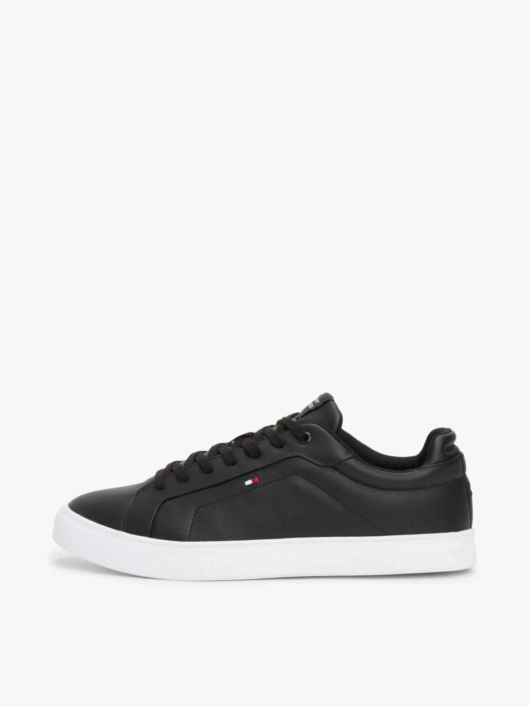 Tommy Hilfiger Court-Sneaker aus Leder BLACK New