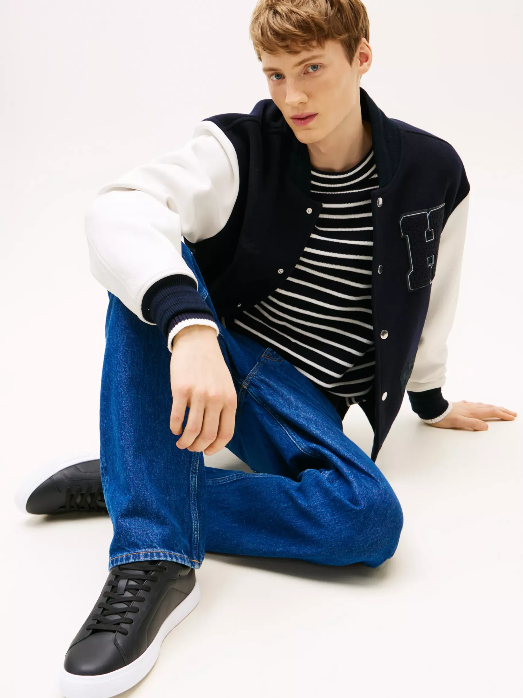 Tommy Hilfiger Court-Sneaker aus Leder BLACK New