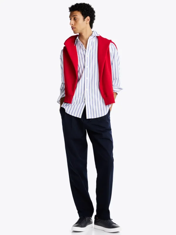 Tommy Hilfiger Court-Sneaker aus Leder mit Flag-Stickerei DESERT SKY Clearance