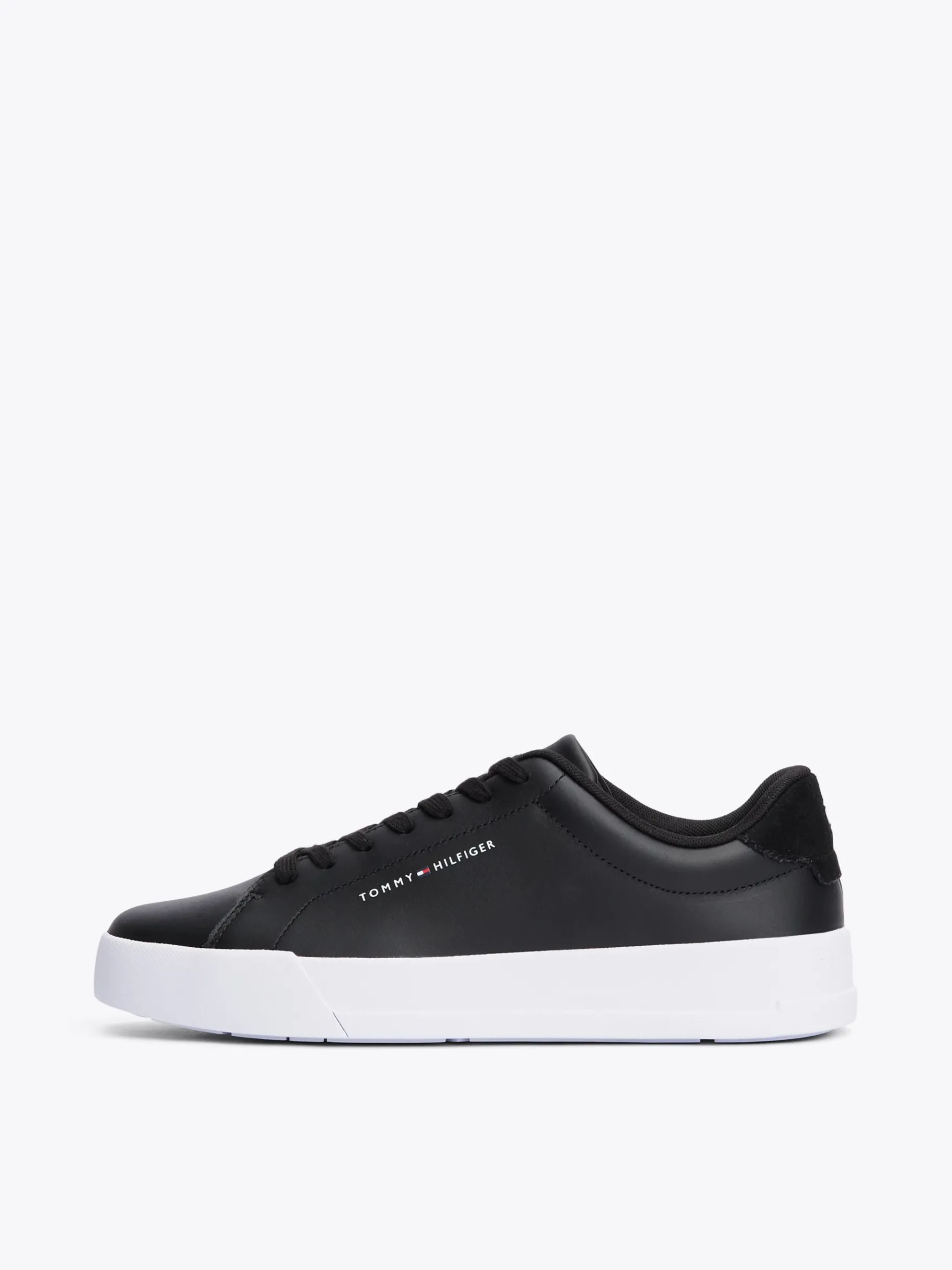 Tommy Hilfiger Court-Sneaker aus Leder mit Logo BLACK Fashion