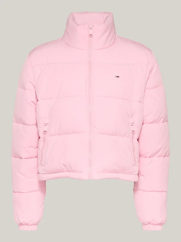 Tommy Hilfiger Cropped Fit Puffer-Jacke mit Reißverschluss BALLET PINK Clearance
