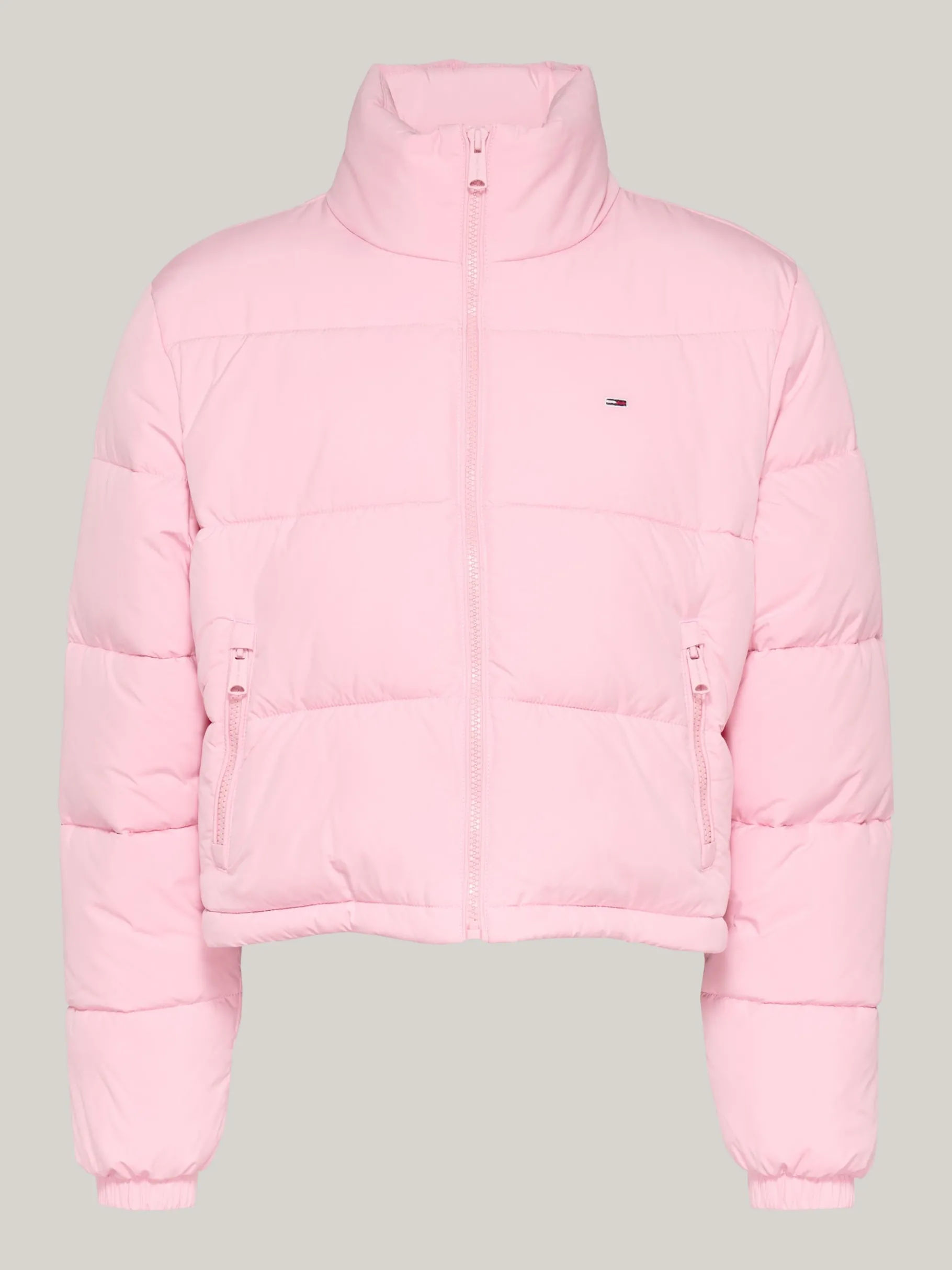 Tommy Hilfiger Cropped Fit Puffer-Jacke mit Reißverschluss BALLET PINK Clearance
