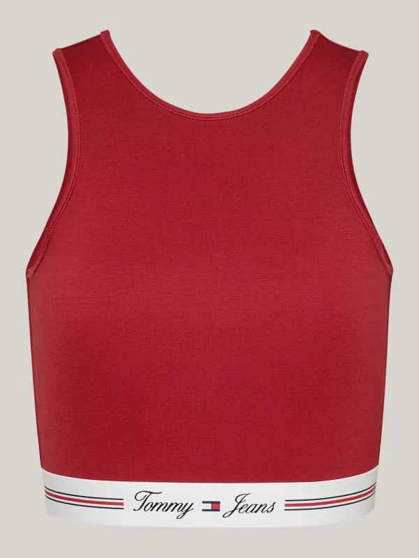 Tommy Hilfiger Cropped Fit Top mit Cut-out-Detail hinten REGATTA RED Cheap