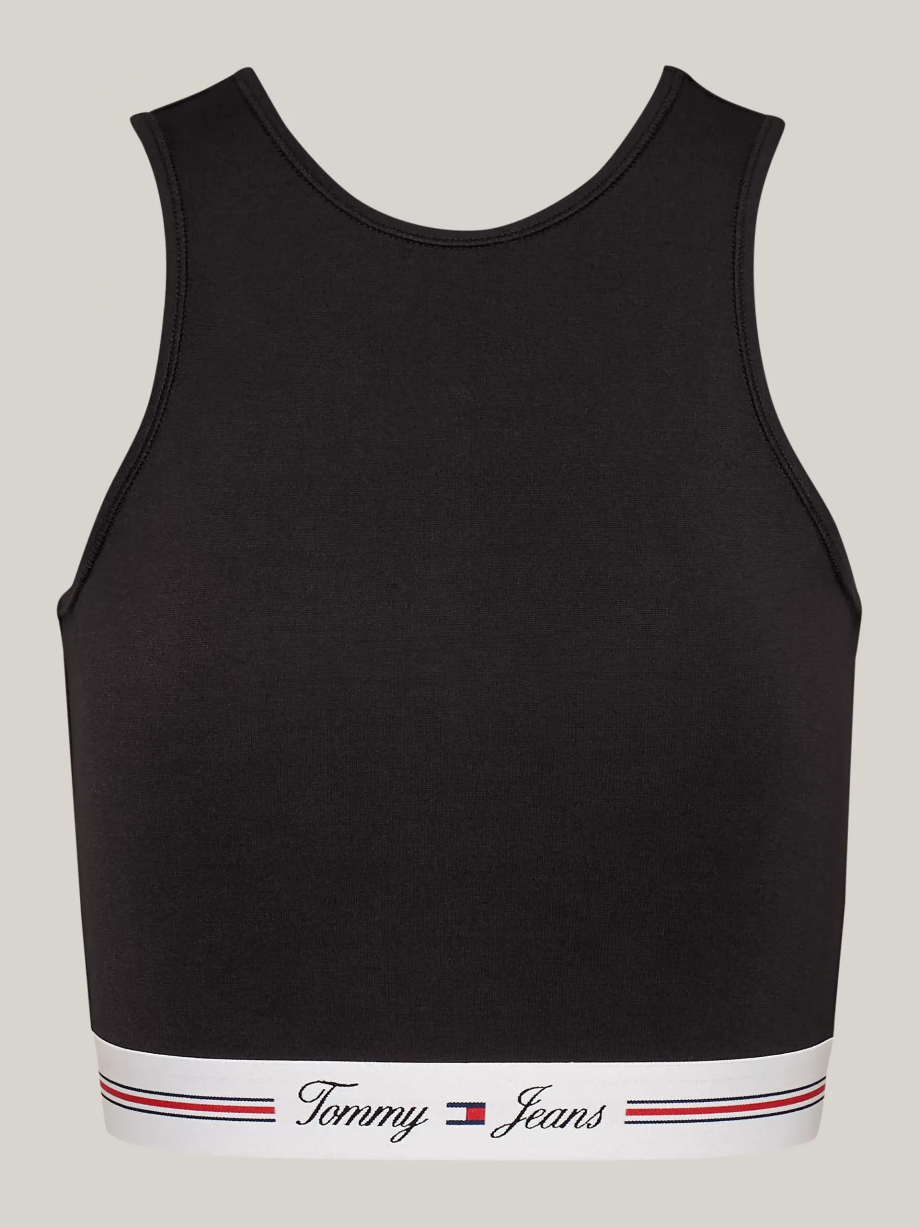 Tommy Hilfiger Cropped Fit Top mit Cut-out-Detail hinten BLACK Cheap